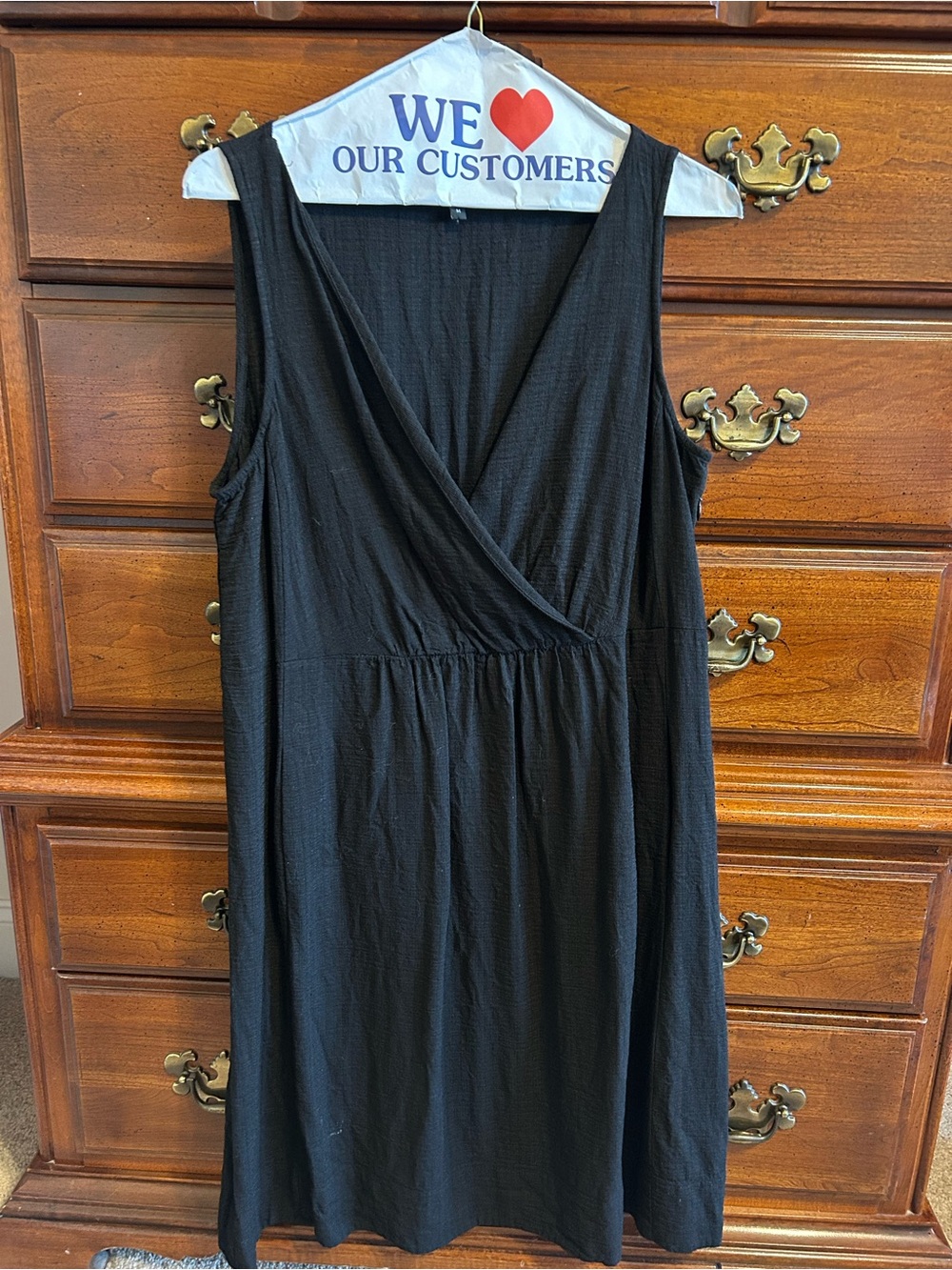 Eileen Fisher Women’s Black Wrap Sleeveless Dress